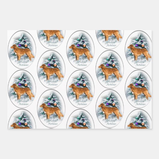 Nova Scotia Duck Tolling Retriever Geschenkpapier Set (Vorderseite)