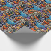 Nova Scotia Duck Tolling Retriever Halloween Geschenkpapier (Ecke)