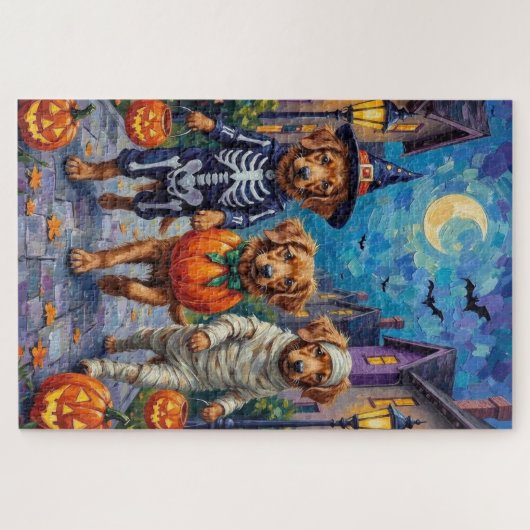 Nova Scotia Duck Tolling Retriever Halloween Puzzle (Horizontal)