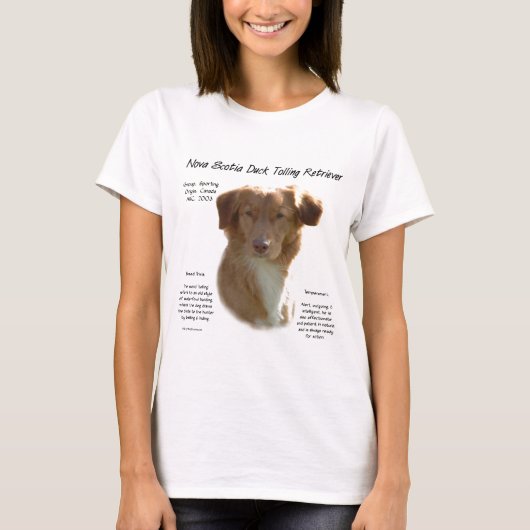 Nova Scotia Duck Tolling Retriever History Design T-Shirt (Vorderseite)