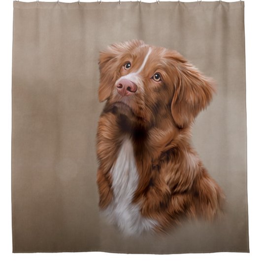 Nova Scotia Duck Tolling Retriever Hund Duschvorhang (Vorderseite)