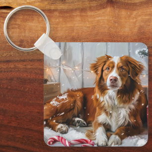 Nova Scotia Duck Tolling Retriever Hund Weihnachts Schlüsselanhänger