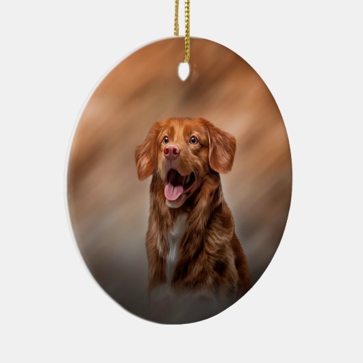 Nova Scotia Duck Tolling Retriever Keramik Ornament (Rechts)