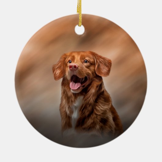 Nova Scotia Duck Tolling Retriever Keramik Ornament (Hinten)