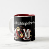Nova Scotia Duck Tolling Retriever MAMA Geschenke Zweifarbige Tasse (Vorderseite Links)