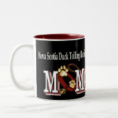 Nova Scotia Duck Tolling Retriever MAMA Geschenke Zweifarbige Tasse (Links)