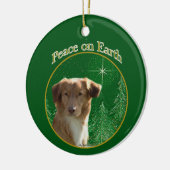 Nova Scotia Duck Tolling Retriever Peace Keramik Ornament (Links)