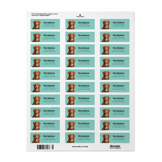 Nova Scotia Duck Tolling Retriever Return Labels (Vorne)