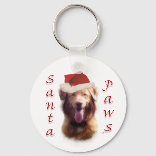 Nova Scotia Duck Tolling Retriever Santa Paws Schlüsselanhänger (Vorderseite)