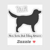 Nova Scotia Duck Tolling Retriever Silhouette Aufkleber (Blatt)