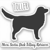 Nova Scotia Duck Tolling Retriever Silhouette Aufkleber (Vorderseite)