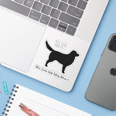 Nova Scotia Duck Tolling Retriever Silhouette Aufkleber (Laptop mit iPhone)