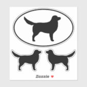 Nova Scotia Duck Tolling Retriever Silhouetten Aufkleber (Blatt)