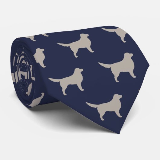 Nova Scotia Duck Tolling Retriever Silhouetten Krawatte (Gerollt)