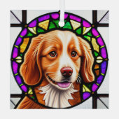 Nova Scotia Duck Tolling Retriever "Stached" Ornament Aus Glas (Rückseite)