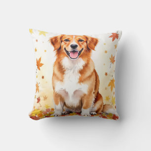 Nova Scotia Duck Tolling Retriever Wasserfarben He Kissen