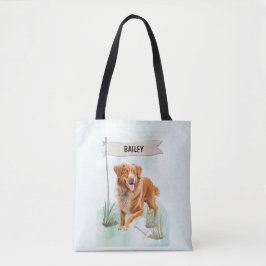 Nova Scotia Duck Tolling Retriever Watercolor Dog Tasche