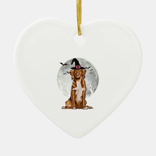 Nova Scotia Duck Tolling Retrievers Dog Hexenhut Keramik Ornament (Vorne)