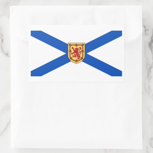 Nova Scotia Flag Graphic Rechteckiger Aufkleber (Tasche)