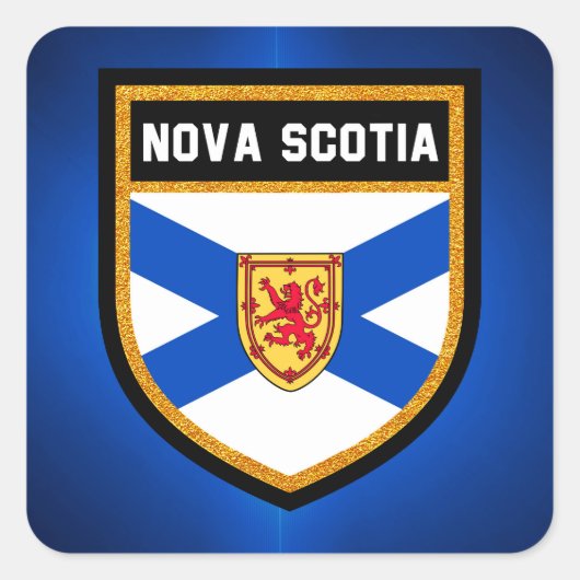 Nova Scotia Flag Quadratischer Aufkleber (Vorderseite)