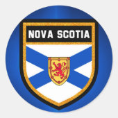 Nova Scotia Flag Runder Aufkleber (Vorderseite)