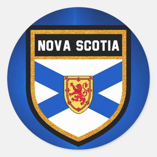 Nova Scotia Flag Runder Aufkleber (Vorderseite)