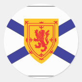 NOVA SCOTIA FLAG RUNDER AUFKLEBER (Vorderseite)