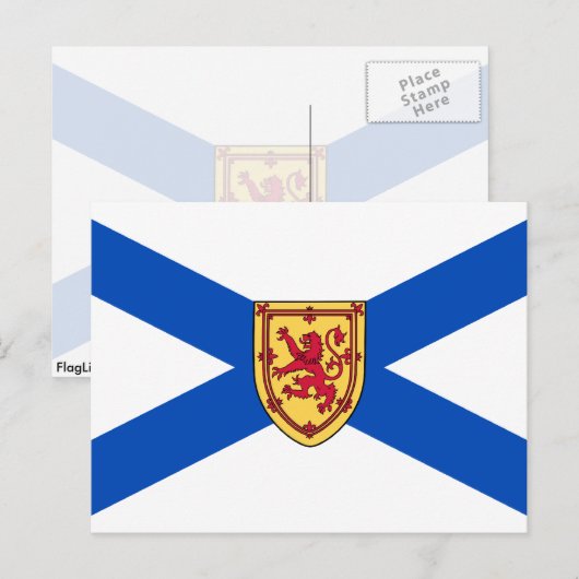 Nova Scotia-Flagge Postkarte (Vorne/Hinten)