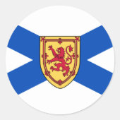 Nova Scotia-Flagge Runder Aufkleber (Vorderseite)