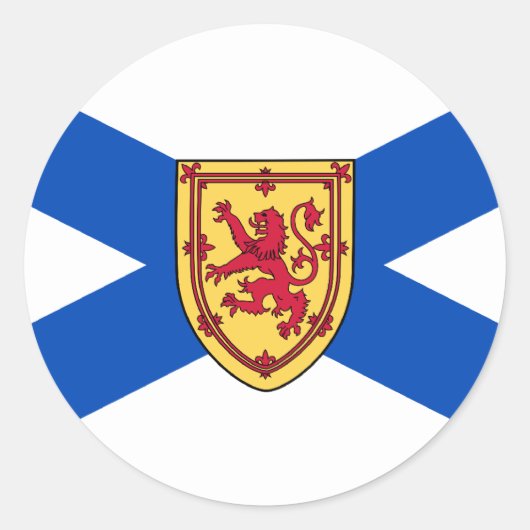 Nova Scotia-Flagge Runder Aufkleber (Vorderseite)