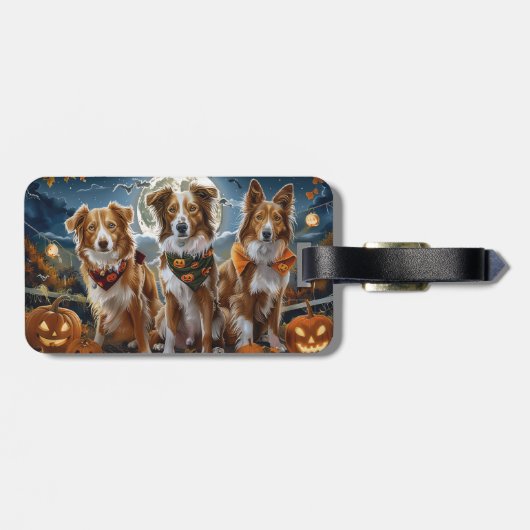 Nova Scotia Halloween Spooky Gepäckanhänger (Rückseite horizontal)