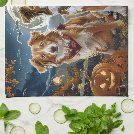 Nova Scotia Halloween Spooky Geschirrtuch (Gefaltet)