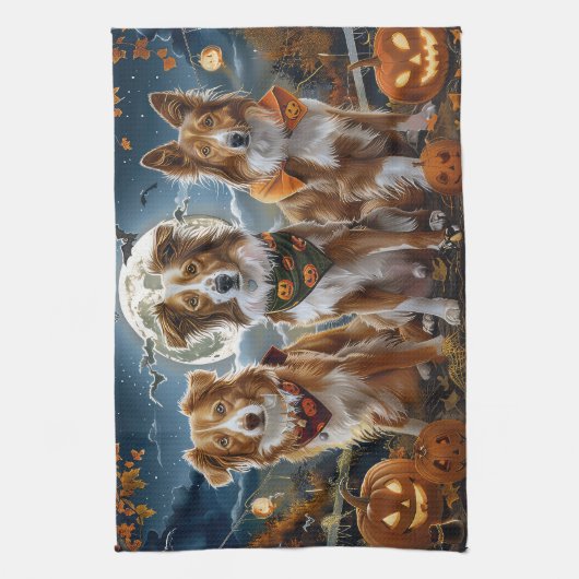 Nova Scotia Halloween Spooky Geschirrtuch (Vertikal)