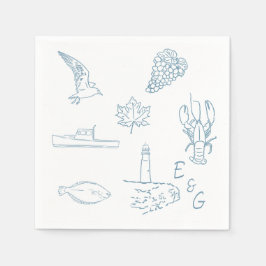Nova Scotia Hochzeitscocktail Serviette