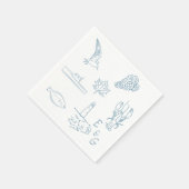 Nova Scotia Hochzeitscocktail Serviette (Ecke)