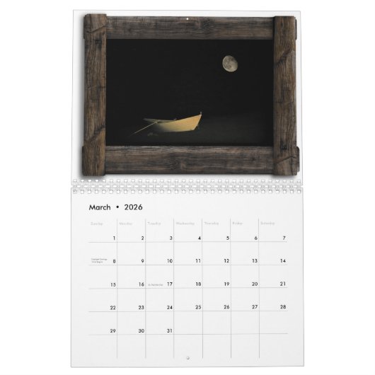 Nova Scotia in Holzrahmen Kalender (Mär 2026)