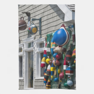 Nova Scotia, Kanada. Bojen-Shop in Blue Rocks in Küchentuch