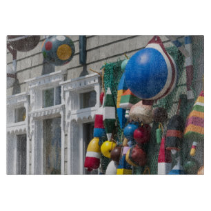 Nova Scotia, Kanada. Bojen-Shop in Blue Rocks in Schneidebrett