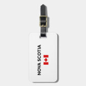 Nova Scotia Kanada Kanadische Flagge Licht Farbe Gepäckanhänger (Vorderseite vertikal)