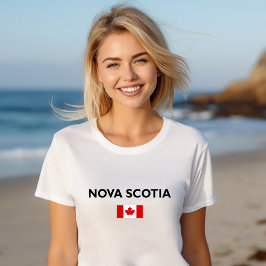 Nova Scotia Kanada Kanadische Flagge Licht Farbe T-Shirt