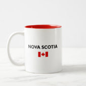 Nova Scotia Kanada Kanadische Flagge Licht Farbe Zweifarbige Tasse (Links)