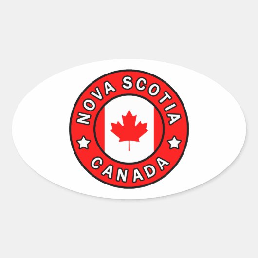 Nova Scotia Kanada Ovaler Aufkleber (Vorderseite)