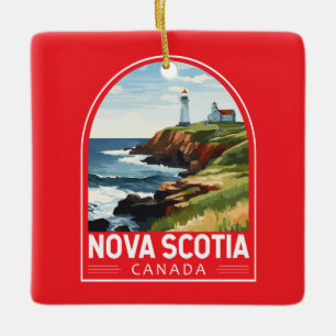 Nova Scotia Kanada Reise Kunst Vintage Keramikornament