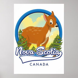 Nova Scotia Kanada Reise Logo Poster