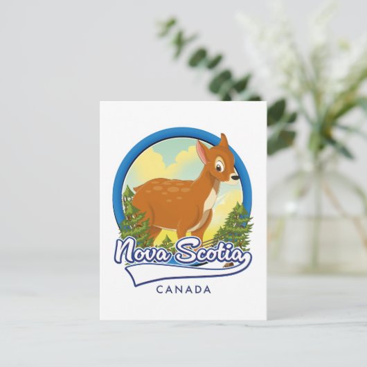 Nova Scotia Kanada Reiselogo Postkarte (Stehend Vorderseite)
