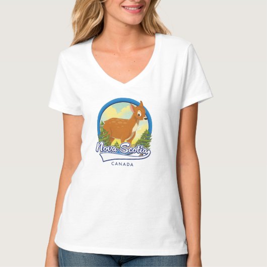 Nova Scotia Kanada Reiselogo T-Shirt (Vorderseite)