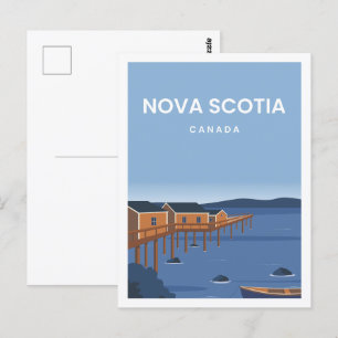 Nova Scotia Kanada Reiseort Illustration Postkarte