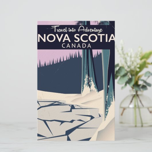 Nova Scotia, Kanada Reiseplakat. Briefpapier (Stehend Vorderseite)