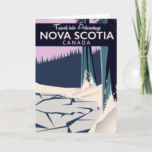Nova Scotia, Kanada Reiseplakat. Feiertagskarte (Vorderseite)