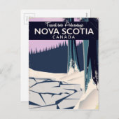 Nova Scotia, Kanada Reiseplakat. Feiertagspostkarte (Vorne/Hinten)